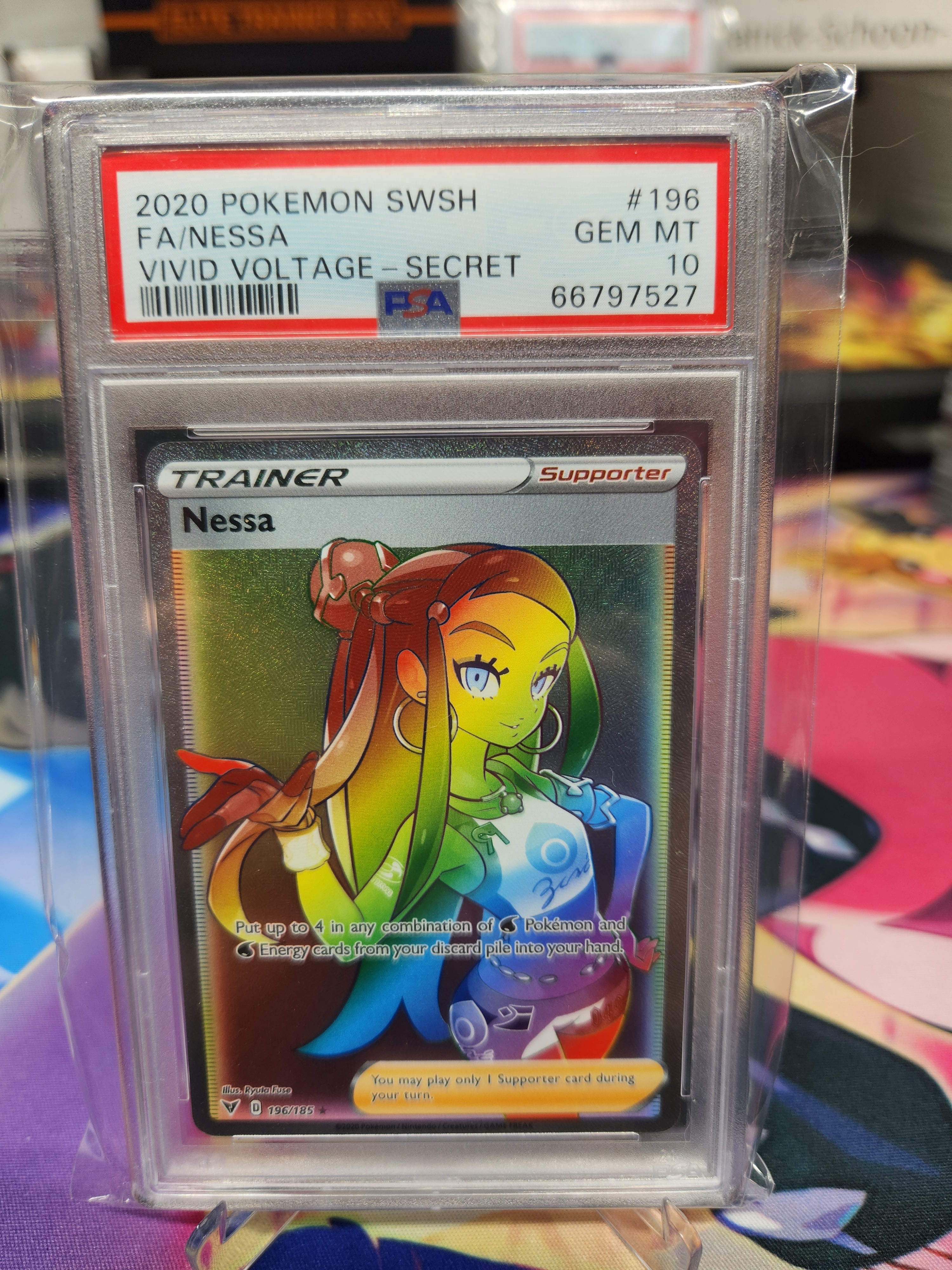 rainbow nessa pokemon card value PSA10 – The Poke Patch Trainer Form Gengar, Pikachu Pokémon lenticular Color:Request A Colour #mtgfinance
